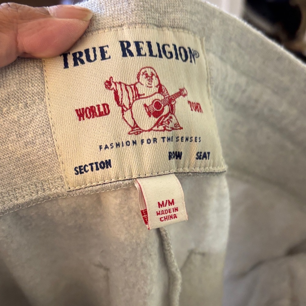 True Religion Men's Light Gray Joggers - Picture 4 of 6